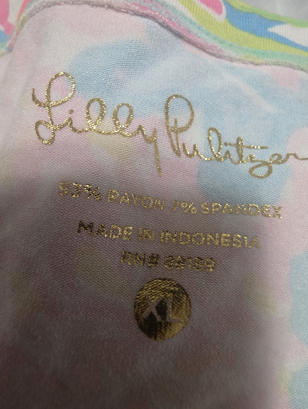 Lilly Pulitzer Sophie Dress Zanzibar Blue Bunny Business Size XL 3/4 Sleeve /cb - Picture 9 of 11